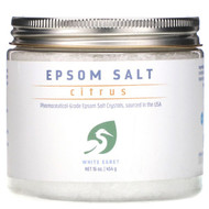 White Egret Personal Care, Epsom Salt, Citrus, 16 oz (454 g)