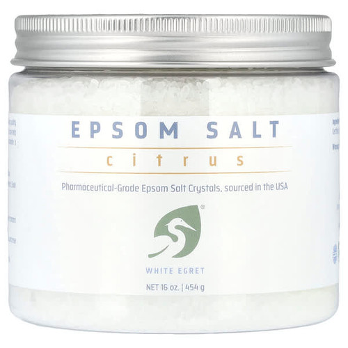 <img alt="White Egret, Epsom Salt, Citrus, 16 oz (454 g)" title="White Egret, Epsom Salt, Citrus, 16 oz (454 g),817885020463"