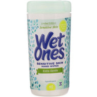 3 PACK OF Wet Ones, Sensitive Skin, Hand Wipes, Extra Gentle, 40 Wipes