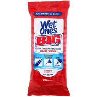 3 PACK OF Wet Ones, Big Ones, Extra Thick Antibacterial, Hand Wipes, Fresh Scent, 28 Wipes