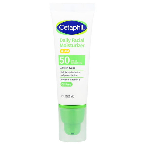<img alt="Cetaphil, Daily Facial Moisturizer, Sunscreen, SPF 50, Fragrance Free, 1.7 fl oz (50 ml)" title="Cetaphil, Daily Facial Moisturizer, Sunscreen, SPF 50, Fragrance Free, 1.7 fl oz (50 ml),302993930020"