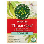 <img alt="Traditional Medicinals, Organic Throat Coat, Eucalyptus, Caffeine Free, 16 Wrapped Tea Bags, 0.99 oz (28 g)" title="Traditional Medicinals, Organic Throat Coat, Eucalyptus, Caffeine Free, 16 Wrapped Tea Bags, 0.99 oz (28 g),032917002983"