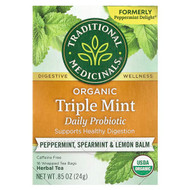 <img alt="Traditional Medicinals, Organic Herbal Tea, Triple Mint Daily Probiotic, Peppermint, Spearmint & Lemon Balm, Caffeine Free, 16 Wrapped Tea Bags, 0.85 oz (24 g)" title="Traditional Medicinals, Organic Herbal Tea, Triple Mint Daily Probiotic, Peppermint, Spearmint & Lemon Balm, Caffeine Free, 16 Wrapped Tea Bags, 0.85 oz (24 g),032917002839"