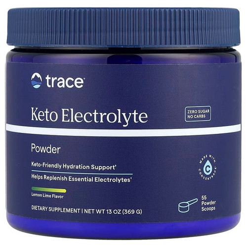 <img alt="Trace, Keto Electrolyte Powder, Lemon Lime, 13 oz (369 g)" title="Trace, Keto Electrolyte Powder, Lemon Lime, 13 oz (369 g),878941005596"