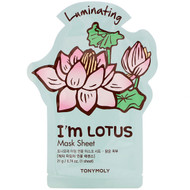 3 PACK OF Tony Moly, I'm Lotus, Luminating Mask Sheet, 1 Sheet, 0.74 oz (21 g)