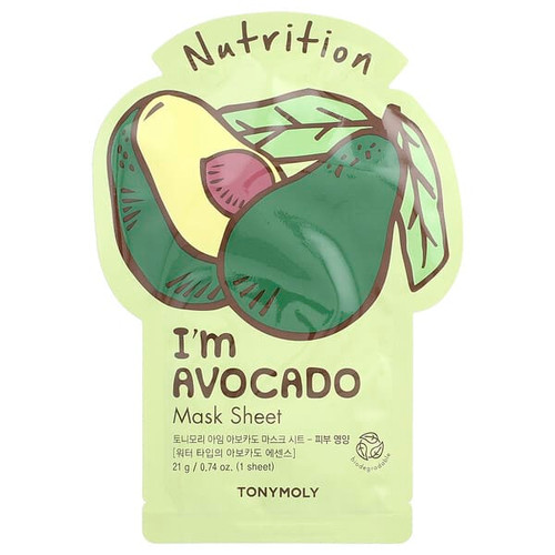 <img alt="TonyMoly, Im Avocado, Nutrition Beauty Mask Sheet, 1 Sheet, 0.74 oz (21 g) (Discontinued Item)" title="TonyMoly, Im Avocado, Nutrition Beauty Mask Sheet, 1 Sheet, 0.74 oz (21 g) (Discontinued Item),8806194022833"