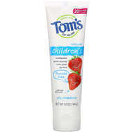 3 PACK OF Toms of Maine, Natural Childrens Toothpaste, Fluoride-Free, Silly Strawberry, 5.1 oz (144 g)