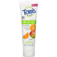 3 PACK OF Toms of Maine, Natural Childrens Fluoride Toothpaste, Outrageous Orange Mango, 5.1 oz (144 g)