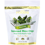 3 PACK OF California Gold Nutrition, Seaweed Rice Chips, Wasabi, 2 oz (60 g)