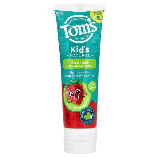 <img alt="Toms of Maine, Kids Natural Fluoride Anticavity Toothpaste, Ages 2+, Silly Strawberry, 5.1 oz (144 g)" title="Toms of Maine, Kids Natural Fluoride Anticavity Toothpaste, Ages 2+, Silly Strawberry, 5.1 oz (144 g),035000971234"