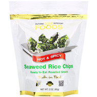 3 PACK OF California Gold Nutrition, Seaweed Rice Chips, Hot & Spicy, 2 oz (60 g)