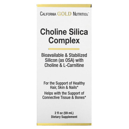 <img alt="California Gold Nutrition, Choline Silica Complex, Bioavailable & Stabilized Silicon with Choline & L-Carnitine, 2 fl oz (59 ml)" title="California Gold Nutrition, Choline Silica Complex, Bioavailable & Stabilized Silicon with Choline & L-Carnitine, 2 fl oz (59 ml),898220015986"