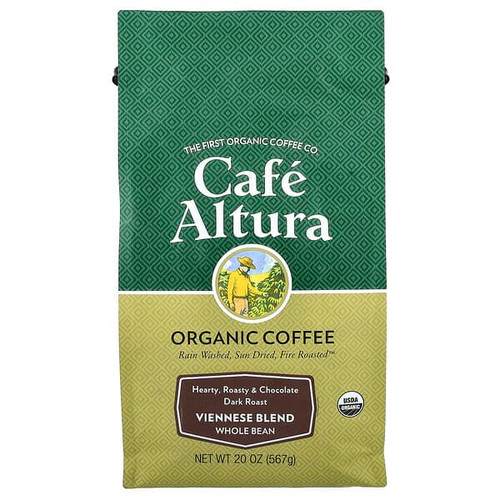 <img alt="Cafe Altura, Organic Coffee, Viennese Blend, Whole Bean, Dark Roast, 20 oz (567 g)" title="Cafe Altura, Organic Coffee, Viennese Blend, Whole Bean, Dark Roast, 20 oz (567 g),032843336251"