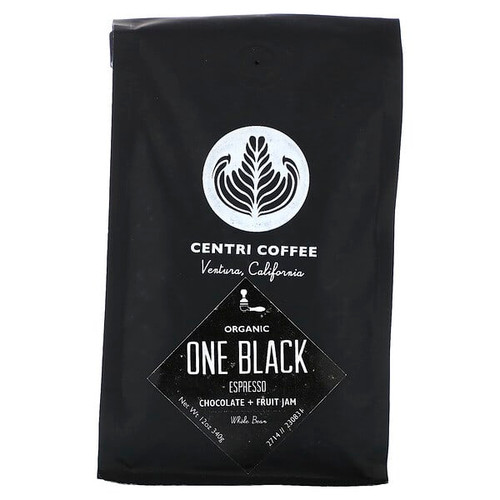 <img alt="Centri Coffee, Centri Coffee, Organic One Black, Chocolate + Fruit Jam, Whole Bean, Espresso, 12 oz (340 g)" title="Centri Coffee, Centri Coffee, Organic One Black, Chocolate + Fruit Jam, Whole Bean, Espresso, 12 oz (340 g),032843927626"