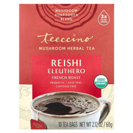 <img alt="Teeccino, Mushroom Herbal Tea, Reishi Eleuthero, French Roast, Caffeine Free, 10 Tea Bags, 2.12 oz (60 g)" title="Teeccino, Mushroom Herbal Tea, Reishi Eleuthero, French Roast, Caffeine Free, 10 Tea Bags, 2.12 oz (60 g),795239450107"