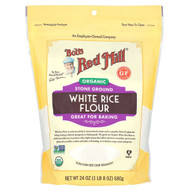 <img alt="Bobs Red Mill, Organic White Rice Flour, 24 oz (680 g)" title="Bobs Red Mill, Organic White Rice Flour, 24 oz (680 g),039978029676"