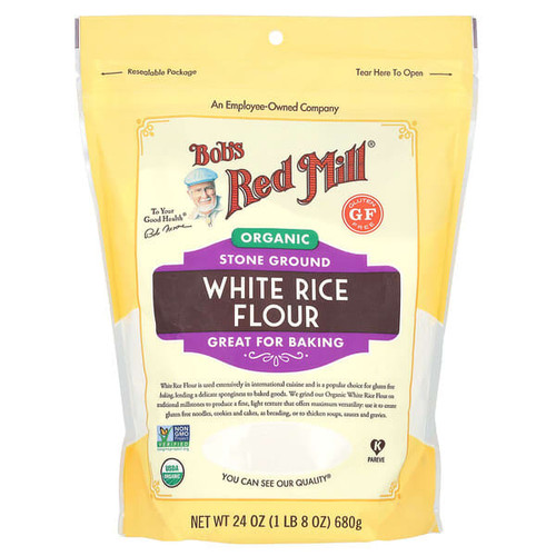 <img alt="Bobs Red Mill, Organic White Rice Flour, 24 oz (680 g)" title="Bobs Red Mill, Organic White Rice Flour, 24 oz (680 g),039978029676"