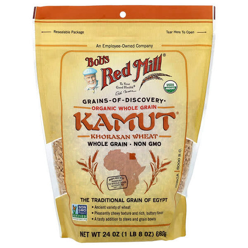 <img alt="Bobs Red Mill, Organic Kamut, Whole Grain, 24 oz (680 g)" title="Bobs Red Mill, Organic Kamut, Whole Grain, 24 oz (680 g),039978119414"