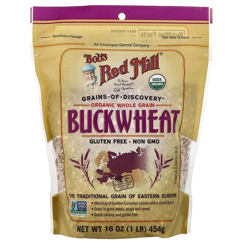 <img alt="Bobs Red Mill, Organic Buckwheat, Whole Grain, 16 oz (454 g)" title="Bobs Red Mill, Organic Buckwheat, Whole Grain, 16 oz (454 g),039978025807"