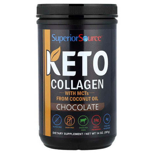 <img alt="Superior Source, Keto Collagen Powder with MCTs, Chocolate, 14 oz (397 g)" title="Superior Source, Keto Collagen Powder with MCTs, Chocolate, 14 oz (397 g),076635400508"