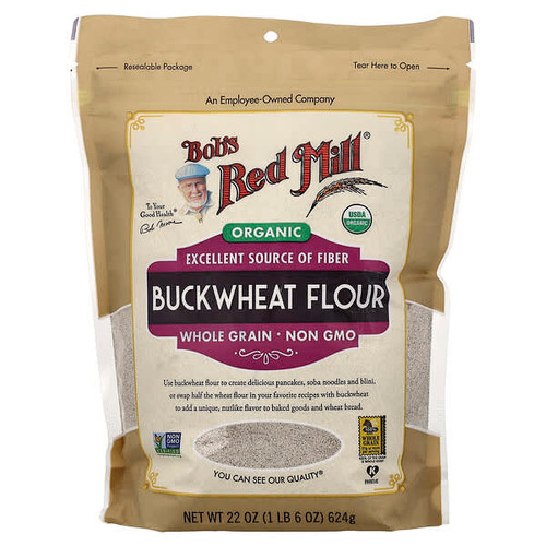 <img alt="Bobs Red Mill, Organic Buckwheat Flour, Whole Grain, 22 oz (624 g)" title="Bobs Red Mill, Organic Buckwheat Flour, Whole Grain, 22 oz (624 g),039978113023"