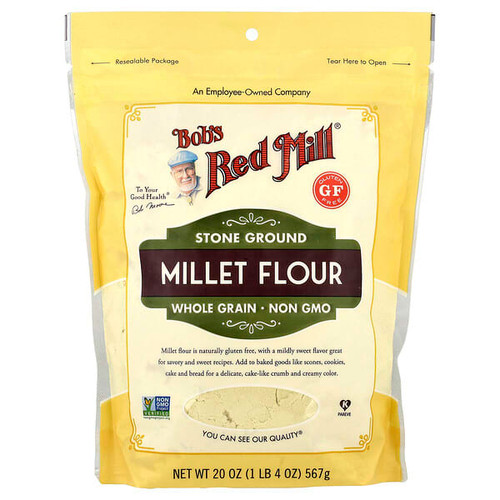 <img alt="Bobs Red Mill, Stone Ground Millet Flour, Whole Grain, 20 oz (567 g)" title="Bobs Red Mill, Stone Ground Millet Flour, Whole Grain, 20 oz (567 g),039978113108"