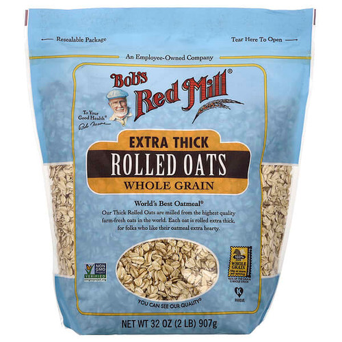 <img alt="Bobs Red Mill, Extra Thick Rolled Oats, Whole Grain, 32 oz (907 g)" title="Bobs Red Mill, Extra Thick Rolled Oats, Whole Grain, 32 oz (907 g),039978051554"