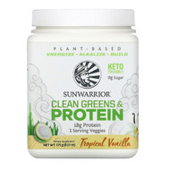 Sunwarrior, Clean Greens & Protein, Tropical Vanilla, 6.17 oz (175 g)