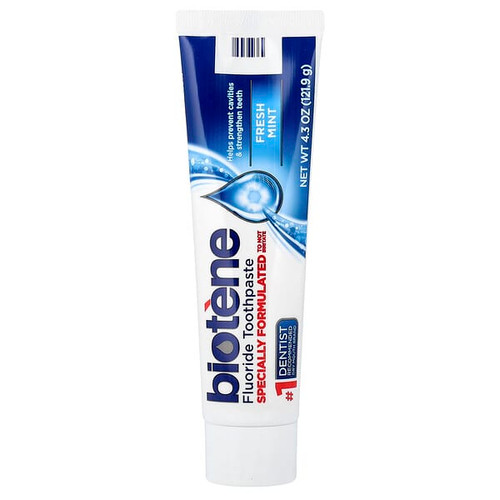 <img alt="Biotene Dental Products, Fluoride Toothpaste, Fresh Mint, 4.3 oz (121.9 g)" title="Biotene Dental Products, Fluoride Toothpaste, Fresh Mint, 4.3 oz (121.9 g),048582100503"