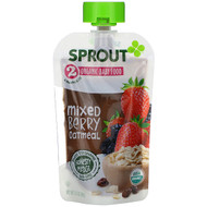 3 PACK OF Sprout Organic, Baby Food, 6 Months & Up, Mixed Berry Oatmeal, 3.5 oz (99 g)
