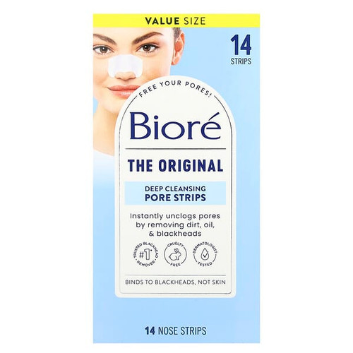 <img alt="Biore, Deep Cleansing Pore Strips, 14 Nose Strips" title="Biore, Deep Cleansing Pore Strips, 14 Nose Strips,019100031142"