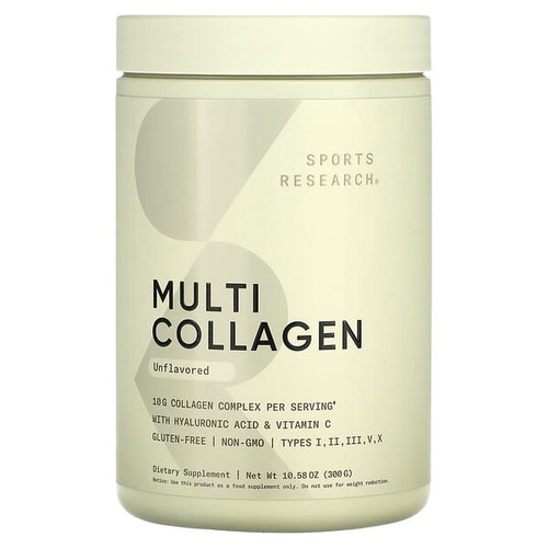 <img alt="Sports Research, Multi Collagen, Unflavored, 10.58 oz (300 g)" title="Sports Research, Multi Collagen, Unflavored, 10.58 oz (300 g),023249013075"