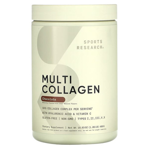 <img alt="Sports Research, Multi Collagen, Chocolate, 1.06 lb (480 g)" title="Sports Research, Multi Collagen, Chocolate, 1.06 lb (480 g),023249013068"