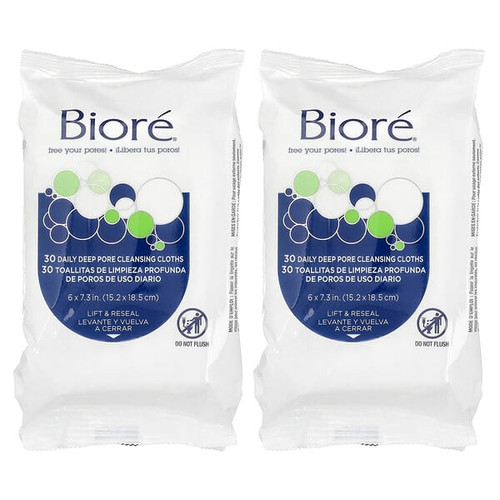 <img alt="Biore, Daily Deep Pore Cleansing Cloths, 60 Pre-Moistened Cloths" title="Biore, Daily Deep Pore Cleansing Cloths, 60 Pre-Moistened Cloths,019100169968"