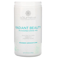 Solumeve, Radiant Beauty, Grass-Fed Collagen, Probiotics & Superfruits Powdered Drink Mix, Strawberry Lemonade, 16 oz (454 g)