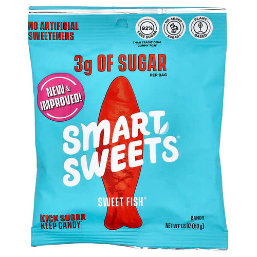 <img alt="SmartSweets, Sweet Fish Candy, Berry, 1.8 oz (50 g)" title="SmartSweets, Sweet Fish Candy, Berry, 1.8 oz (50 g),669809200204"