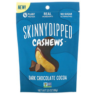 3 PACK OF Skinny Dipped, Skinny Dipped Cashews, Dark Chocolate Cocoa, 3.5 oz (99g)
