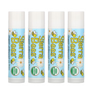3 PACK OF Sierra Bees, Organic Lip Balms, Unflavored, 4 Pack, .15 oz (4.25 g) Each