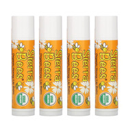 3 PACK OF Sierra Bees, Organic Lip Balms, Honey, 4 Pack, .15 oz (4.25 g) Each