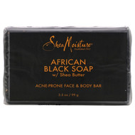 3 PACK OF SheaMoisture, Acne Prone Face & Body Bar,  African Black Soap with Shea Butter, 3.5 oz (99 g)