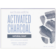 3 PACK OF Schmidts, Natural Soap, Activated Charcoal, 5 oz (142 g)