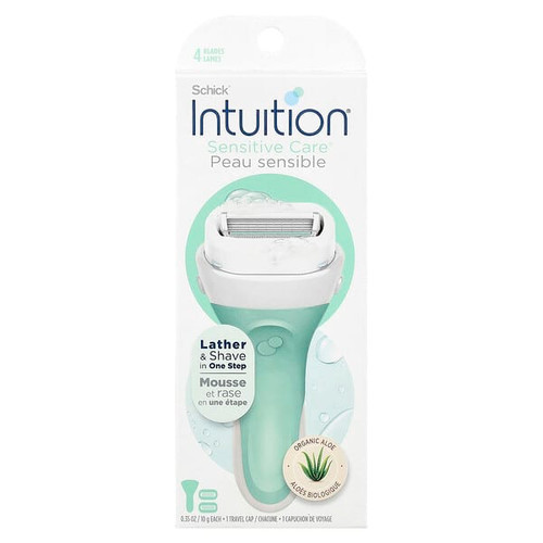 <img alt="Schick, Intuition, Sensitive Care, Organic Aloe, 1 Razor, 2 Cartridges" title="Schick, Intuition, Sensitive Care, Organic Aloe, 1 Razor, 2 Cartridges,841058040675"