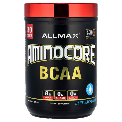 <img alt="ALLMAX, AMINOCORE BCAA, Blue Raspberry, 0.76 lbs (345 g)" title="ALLMAX, AMINOCORE BCAA, Blue Raspberry, 0.76 lbs (345 g),665553228600"