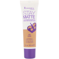 3 PACK OF Rimmel London, Stay Matte Liquid Mousse Foundation, 300 Sand, 1 fl oz (30 ml)