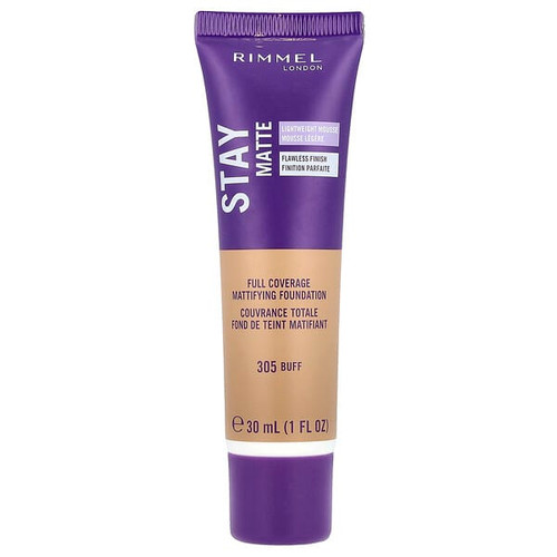<img alt="Rimmel London, Stay Matte, Full Coverage Mattifying Foundation, 305 Buff, 1 fl oz (30 ml)" title="Rimmel London, Stay Matte, Full Coverage Mattifying Foundation, 305 Buff, 1 fl oz (30 ml),3614227134195"