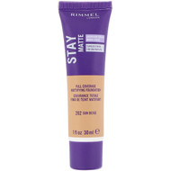 3 PACK OF Rimmel London, Stay Matte Full Coverage Mattifying Foundation, 202 Sun Beige, 1 fl oz (30 ml)
