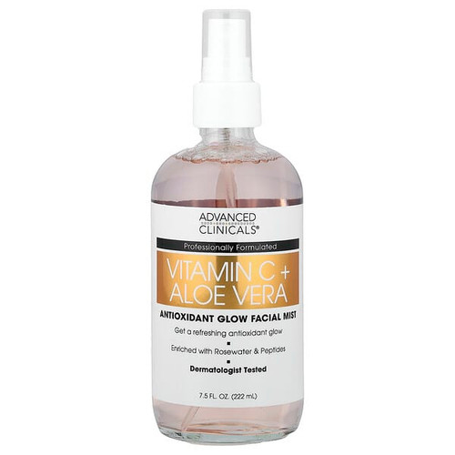 <img alt="Advanced Clinicals, Vitamin C + Aloe Vera, Antioxidant Glow Facial Mist, 7.5 fl oz (222 ml)" title="Advanced Clinicals, Vitamin C + Aloe Vera, Antioxidant Glow Facial Mist, 7.5 fl oz (222 ml),810400031180"