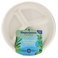 3 PACK OF Repurpose, Heavy Duty, 10" Sectional Plates, 20 Count