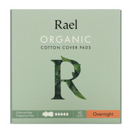3 PACK OF Rael, Organic Cotton Cover Pads, Overnight, 10 Count