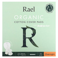 <img alt="Rael, Organic Cotton Cover Pads with Leak Locker, Overnight , 12 Count" title="Rael, Organic Cotton Cover Pads with Leak Locker, Overnight , 12 Count,810027130792"